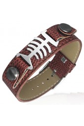 SALE - Vyr. apyrankė su plieno dekoracija